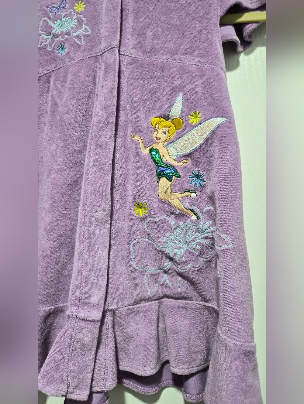 Vintage Disney Store Tinkerbell Purple Swim Cover Up Size 7/8 - Picture 2 of 7